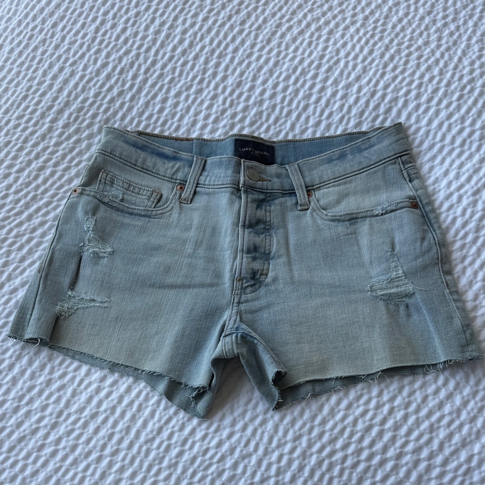 Lucky Brand Women's Faded Blue Jean Shorts